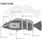 Automatic Swimbait Electric Robotic Fishing Lure 4-Segement Auto Multi Jointed Bait USB Rechargeable Wobbler Pesca Accessories