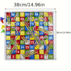 Chess Snake Ladder Flight 38cm/14.96inch Educational Children Toys Interesting Board Game Set Portable Flying Chess Board Game
