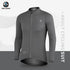 XINTOWN Men's Long Sleeve Cycling Jersey, Spring/Summer Racing Apparel, Export Bicycle Clothing, Solid Color Long Top