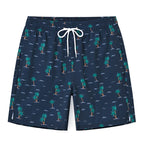 ESCATCH 2026 New Arrival Mens Swimming Trunks Compression Liner 2 in 1 Printing Quick-Dry Gym Sports Mens Shorts Zipper Pockets