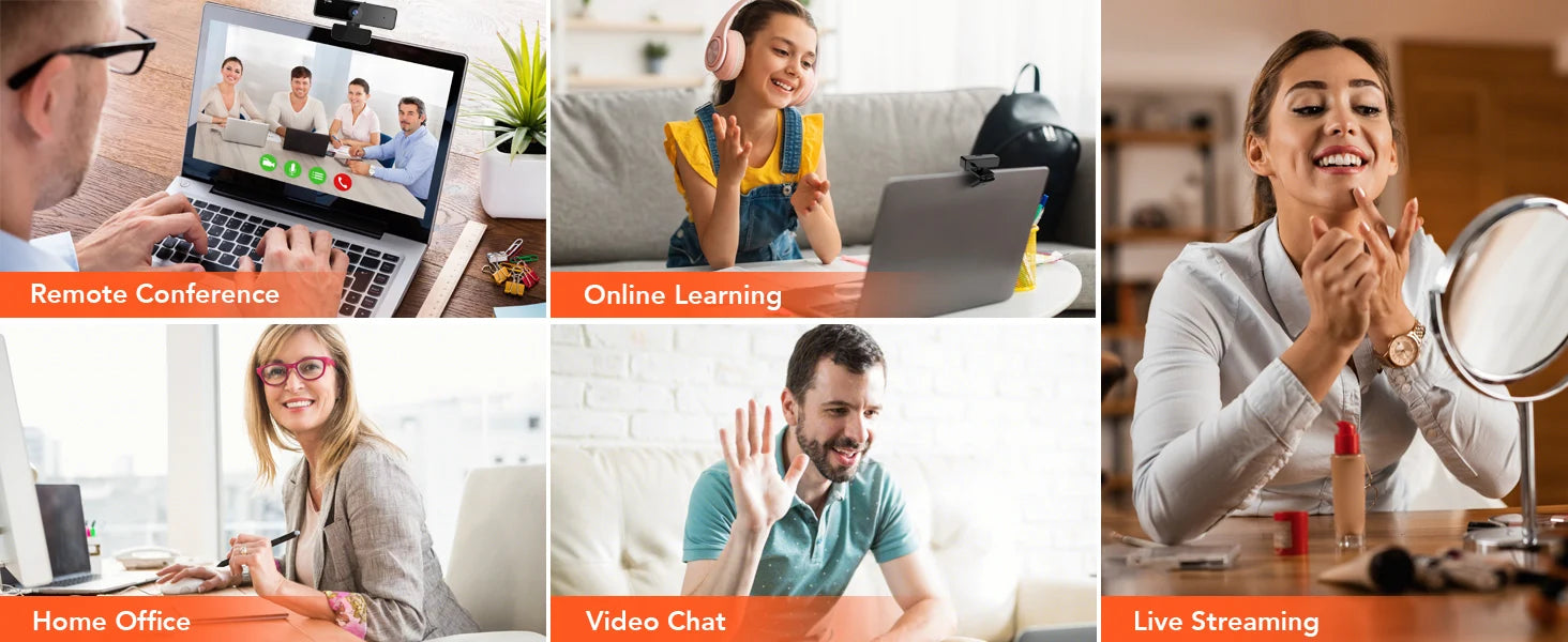 Nuroum 2K QHD Webcam 1440P 30FPS&1080P 60FPS Dual Mode, AI Noise Cancelling Mic,Streaming Camera, USB Plug & Play for PC/Mac