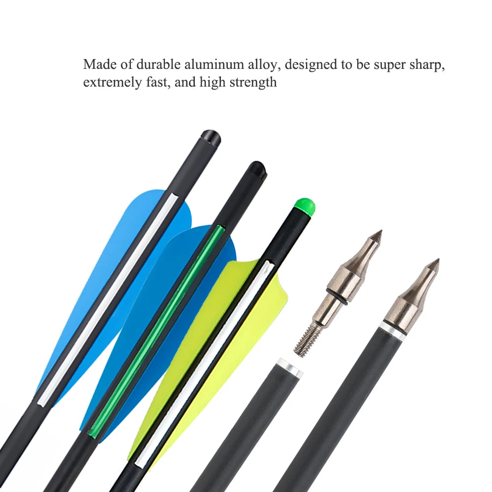 Carbon Crossbow Arrow with Replaced Arrowhead, Archery Bolts, Shooting Accessories, Hunting, ID8.8, OD7.6, 20"