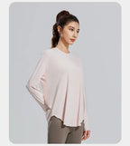 STOUREG Yoga Cover Up, Breathable Sportswear, Loose Fitness Shirt, Plus Size Workout Tops, Summer Cooling T-shirt