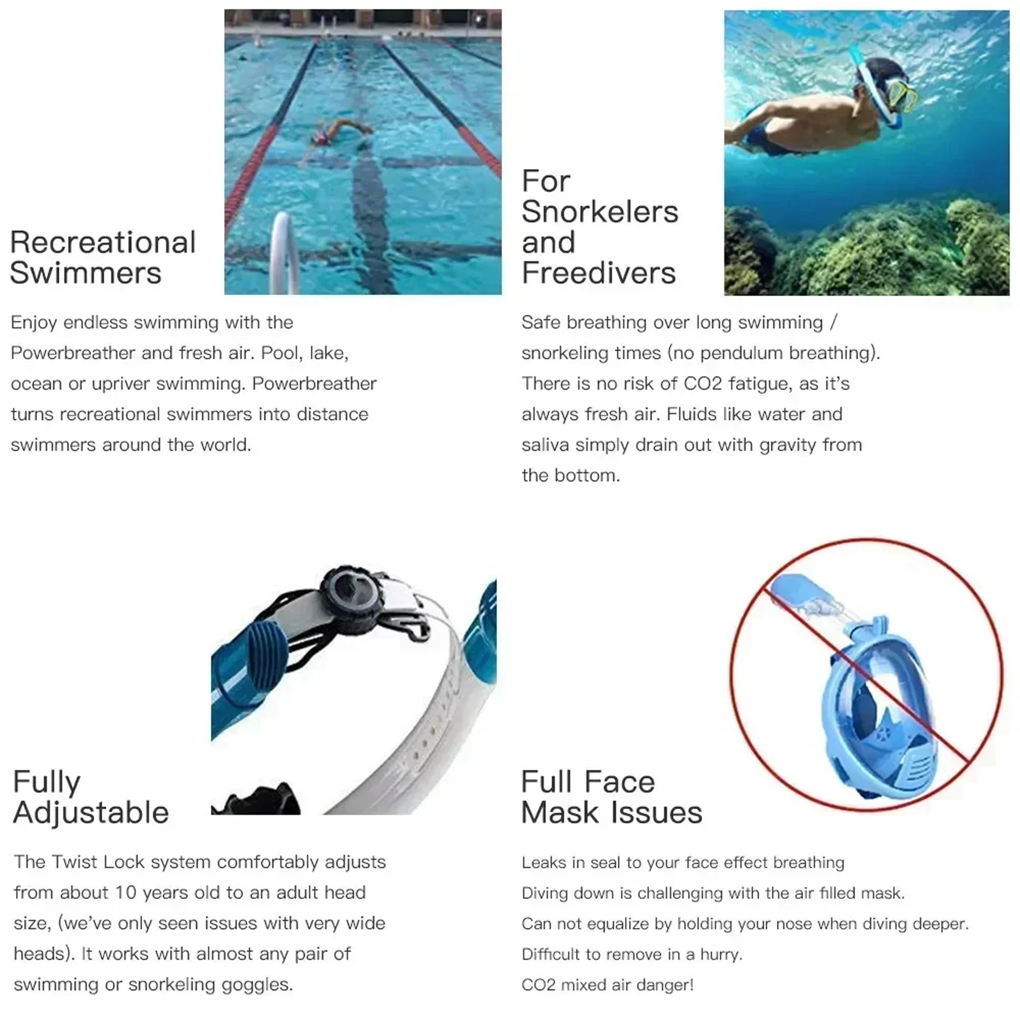 Adult Diving Dry Snorkel with Splash Guard and Top Valve - Supernova Dry