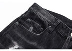 Street Fashion Men's Tight Black Grey Jeans Retro Elastic Slimming Split Style Jeans Men's Retro Designer Brand Jeans Hombre