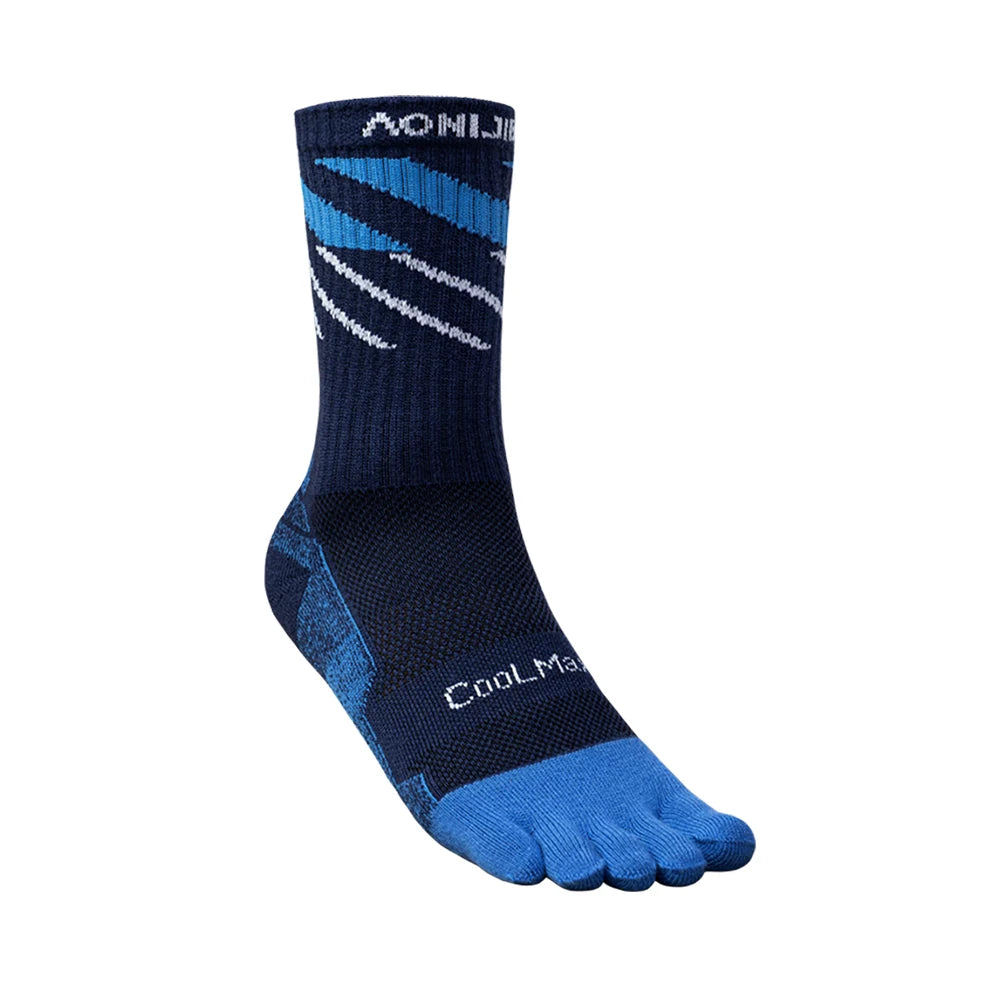 AONIJIE E4846 Sports Long Five-finger Socks Warm and Breathable Terry Socks Suitable for Mountaineering and Cross-country Hiking