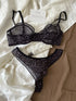 French Ultra Thin Lingerie Set Sexy Lace Floral Prints Bra Fashion Women Underwear Mesh Breathable Intimates Bras and Thong Sets
