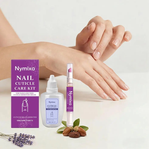1/2set Nail Cuticle Care Kit,Nail Soften Oil Cuticle Remover for Gel Overgrown Cuticles Soften Eliminating Exfoliant for Nails