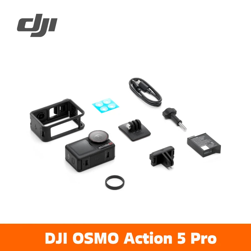 DJI Osmo Action 5 pro 1/1.3 ″ SSOR 4hrs Extended Battery Life twin OLED High-bright touchscreen Action 5