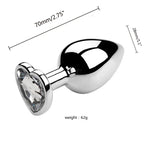 Metal Anal Plug for Women Men Couples Butt Plug Butt Toy Adult Game Masturbator Anal S/M/L Diamond Sex Toy for Adult Products