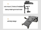 NB F80 + FP-2 full motion 360 rotate pivot 2-9kg gas spring arm 10"-17" laptop tray desktop stand clamp 10-90mm grommet hole