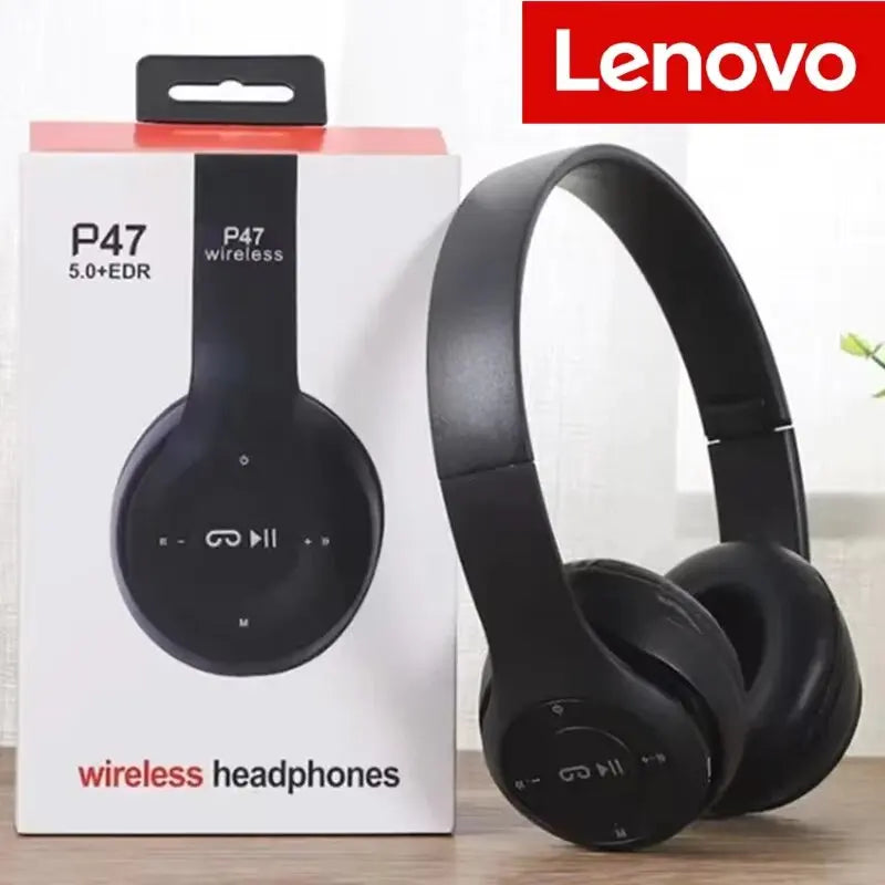 Lenovo Multifunctional Portable Foldable Headmounted Wireless Bluetooth 5.0 Headset For Bluetooth connection Wired Connection