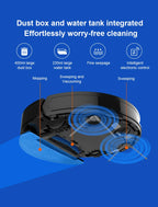 Liectroux / LILIN X6 Robot Vacuum Cleaner,Laser System,Wet Dry Mopping,6500Pa, Multi-Floor Map,Zone Cleaning,APP Restricted Area