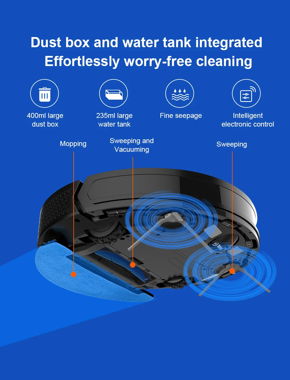 Liectroux / LILIN X6 Robot Vacuum Cleaner,Laser System,Wet Dry Mopping,6500Pa, Multi-Floor Map,Zone Cleaning,APP Restricted Area