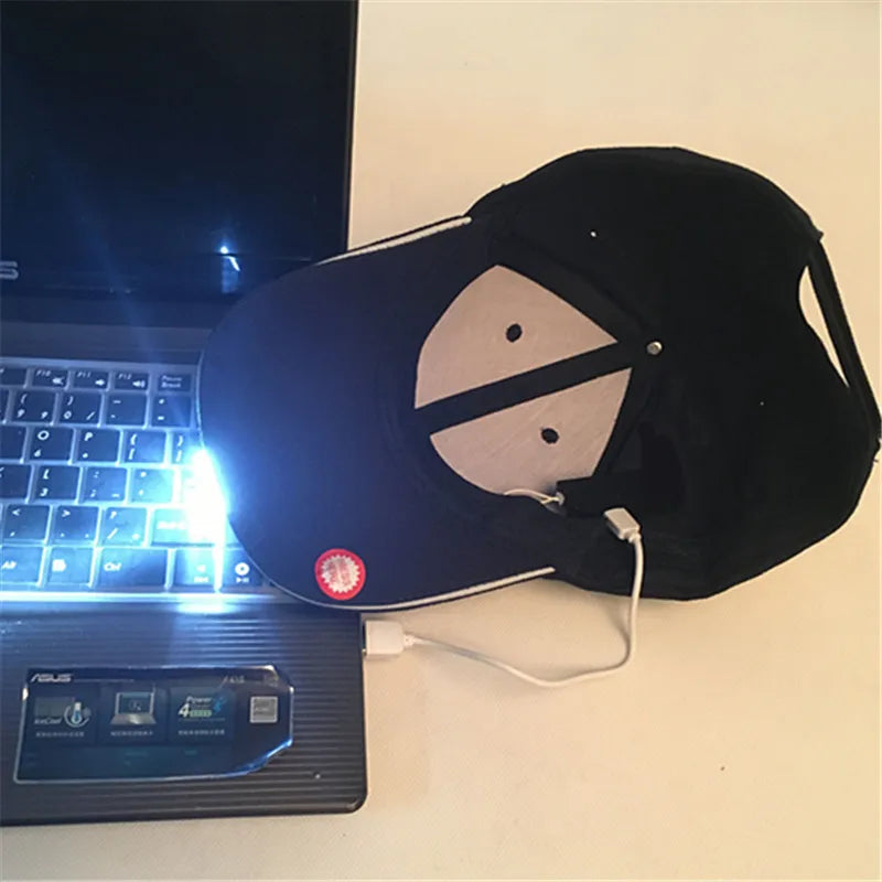 Unisex Led Baseball Cap With Led Light Adjustable Baseball Hat Headlight Flashlight For Hunting Fishing Camping Hiking Joggings