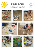 Wooden Train Track Assembly Toys For All Thomas Trains Car Bridge Piers Traffic Light Beech Wooden Railway Kid Creative Toy