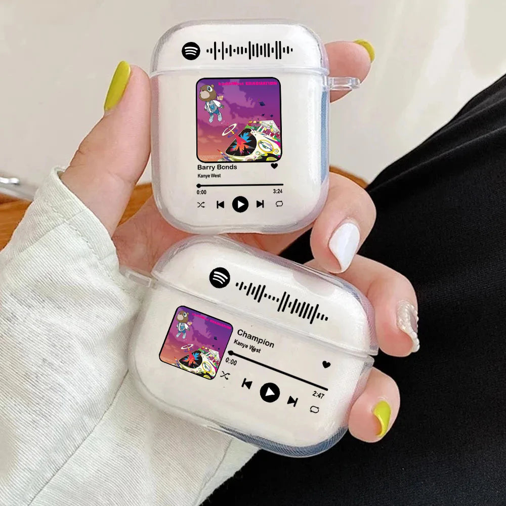 Creative Music Album Case for Airpod Pro2 1 2 3 4 Pro Rapper Kanye Wireless Headphone Cover for Air Pods 4rd Gen