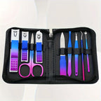 6-18pcs Set Professional Stainless Steel Manicure & Pedicure Kit Precision Nail Care with Travel Case with Nail Clipper Scissor