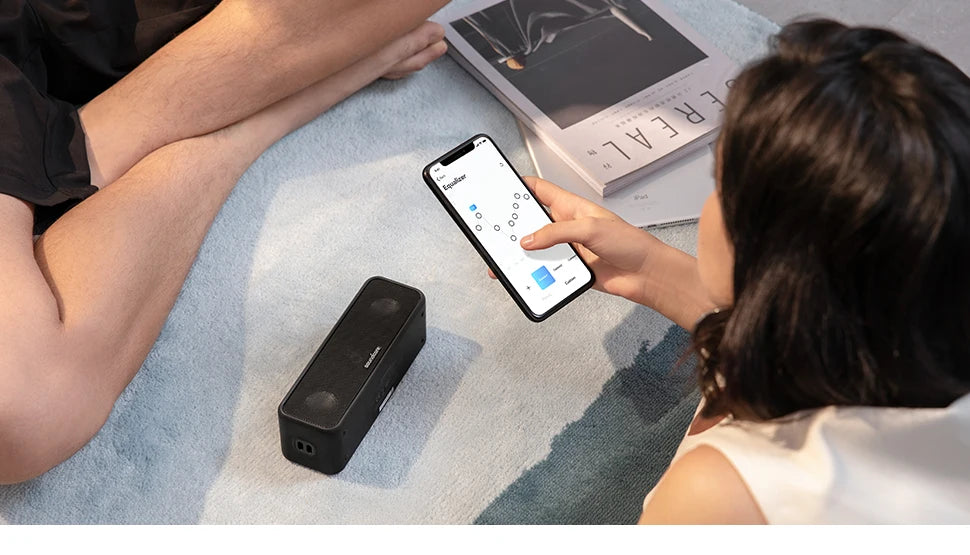 Sound core 3 from Anker: Bluetooth 5.0 loudspeaker, 24 Hours Playtime, IPX7 Waterproof Stereo Sound with Titanium Membrane Tre