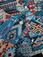 Spring and autumn new ethnic style printed long-sleeve jacket for men, high-end stylish trendy jacket