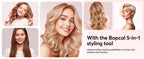 5 in 1 Hair Dryer,Multi Styling Tool,Straightener & 32mm Curling 300 Million Negative Ions Hair Care 1-3 Mins Quick Drying Gifts