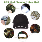 Unisex Led Baseball Cap With Led Light Adjustable Baseball Hat Headlight Flashlight For Hunting Fishing Camping Hiking Joggings
