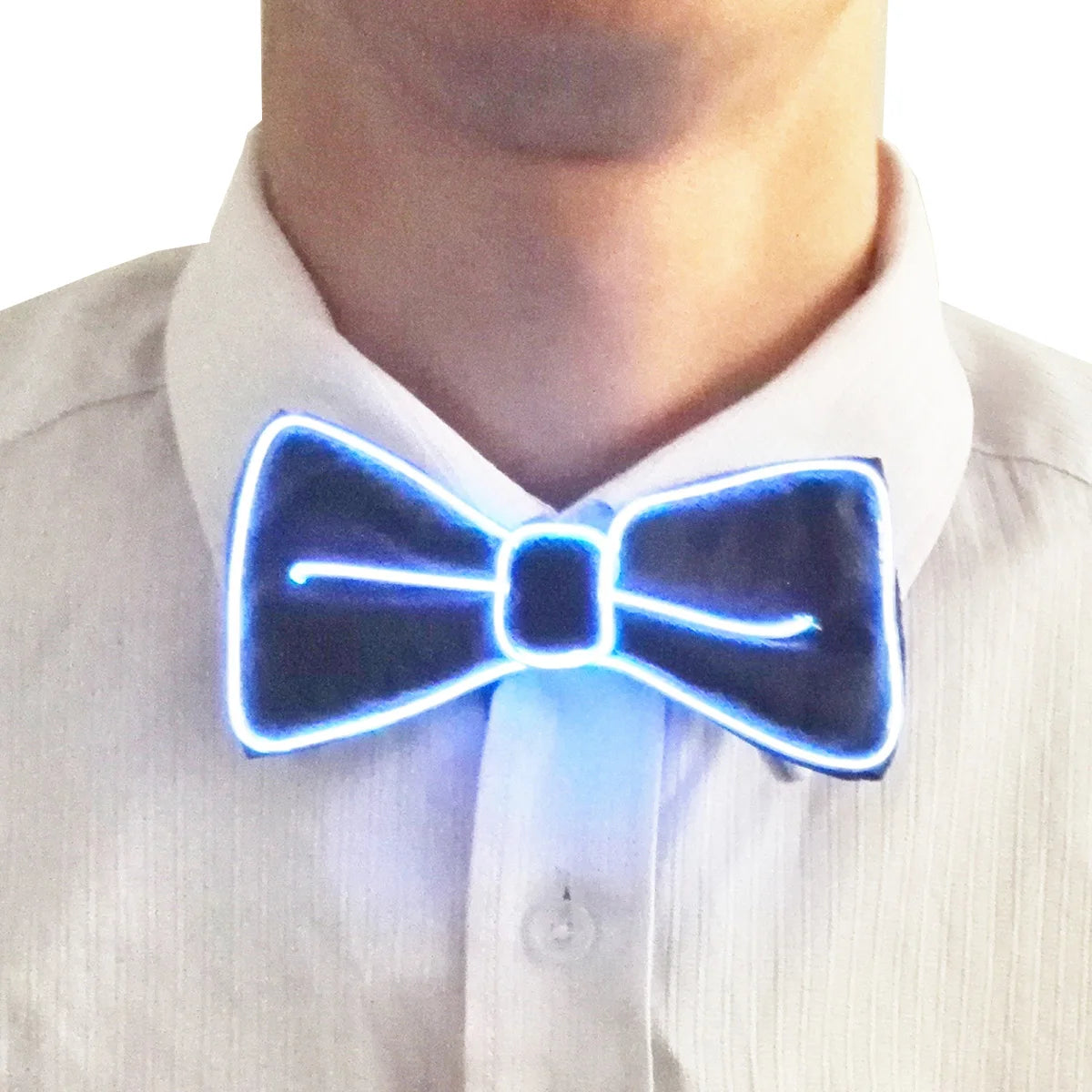 LED Glowing Bow Ties for Men Light Up Ties Personalized Night Club Concert Masquerade Accessory for Carnival Decor