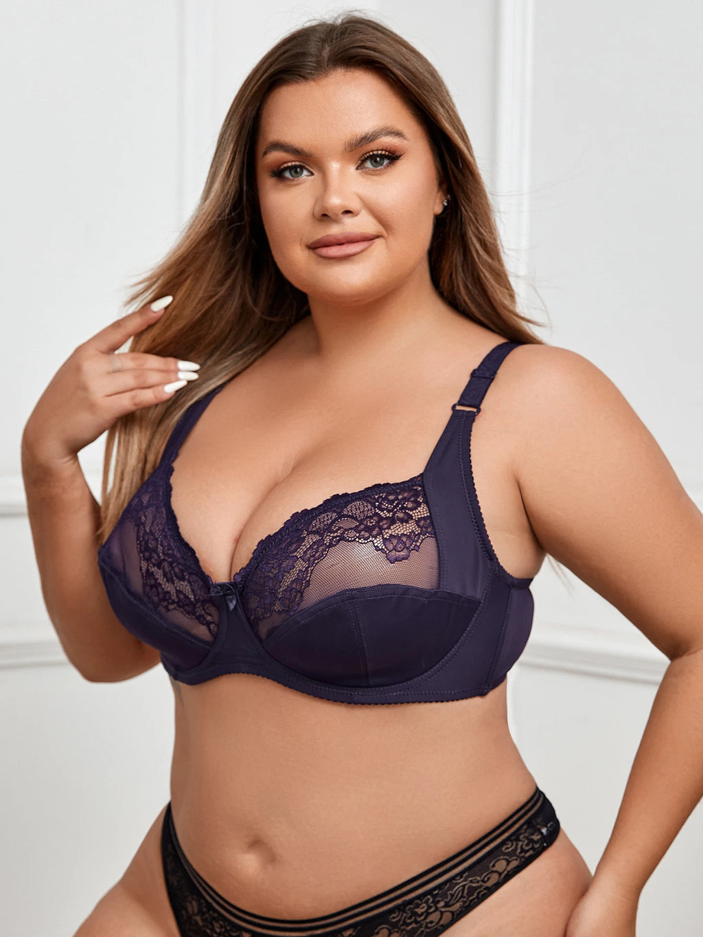 New Plus Size Bras for Women Underwear Super Thin Sexy Lace Brassiere