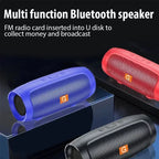 Lenovo TF USB Bluetooth Wireless Speaker Portable Dual Speaker Stereo Outdoor Playback FM Voice Broadcasting Subwoofer Speakers