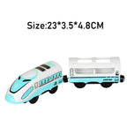 RC Electric Train Set Locomotive Magnetic Train Diecast Slot Toy Fit for Brand Wooden Railway Tracks Toys for Children Gifts