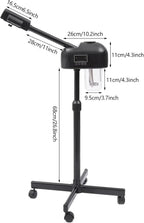 Portable Aesthetic Professional Height Adjustable Facial Steamer with LCD Screen and Wheels, Suitable for Beauty Salons and Home