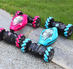 4WD RC Drift Car With Music Led Lights 2.4G Gesture Radio Remote Control Spray Stunt Car 360° Rotating Climbing Car Toys Gift