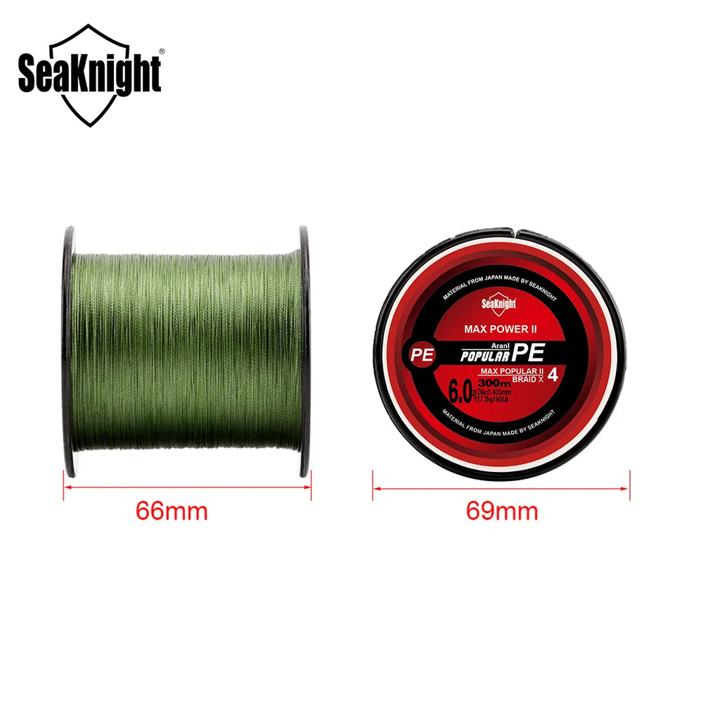 SeaKnight Brand 4 Strands Braided Fishing Line 8-100LB Multifilament PE Wire 300M 500M 1000M Freshwater Saltwater Fishing Pesca