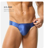 2026 fashion solid color men's three-dimensional triangle breathable sports low waist high elastic tight body
