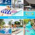Summer Swim Inflatable Floating Water Mattresses Hammock Stripe Lounge Chairs Pool Water Sports Toys Floating Mat Pool Toys Kids
