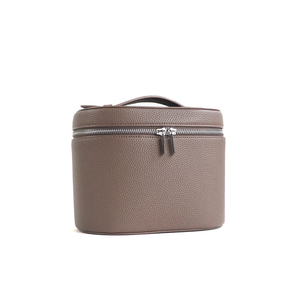 Large-capacity PU leather cosmetic box with internal storage box, customizable names and letters, travel portable cosmetic bag