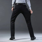 Wthinlee Business Men Jeans Casual Straight Stretch Fashion Classic Blue Black Work Denim Trousers Spring Summer Brand Clothing