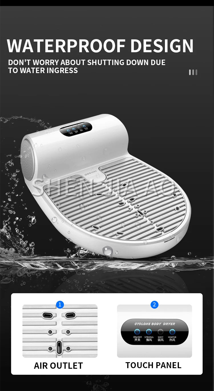 110V/220V Body Drier Machine Bathroom Body Dryer Negative Ions Human Skin Drier Hand Dryer 1350W with scale