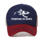 Fashion Fish Bone men Baseball Cap outdoors fishing Luya hat Summer Hunting and fishing Trucker hats visor Breathable caps
