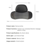 Electric Neck Massager Cervical Pillow Hot Compress Neck Stretch Heating Vibration Neck Shoulder Massage Pillow Back Traction