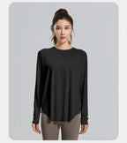 STOUREG Yoga Cover Up, Breathable Sportswear, Loose Fitness Shirt, Plus Size Workout Tops, Summer Cooling T-shirt
