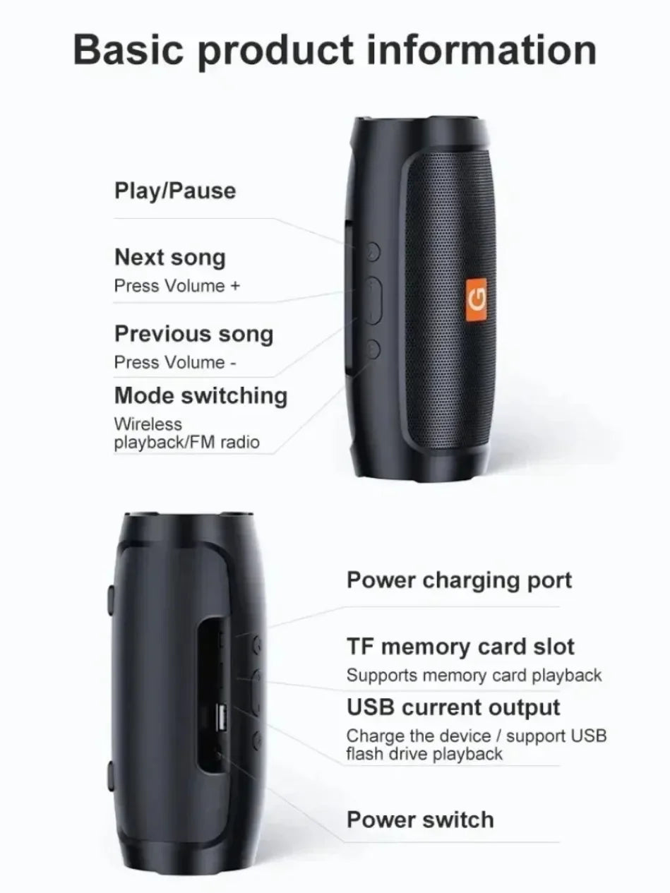 Lenovo TF USB Bluetooth Wireless Speaker Portable Dual Speaker Stereo Outdoor Playback FM Voice Broadcasting Subwoofer Speakers