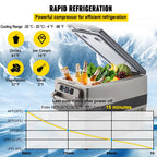 VEVOR  35L 45L 55L Car Refrigerator Mini Fridge Freezer Portable Compressor Cooler 12/24V DC 110-240V Ice Box for Camping
