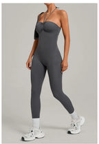Women's Yoga Jumpsuits Sports Fitness One-piece Beauty Back Strap Pocket Hip-lifting Slim Fit Running Workout Training Bodysuits
