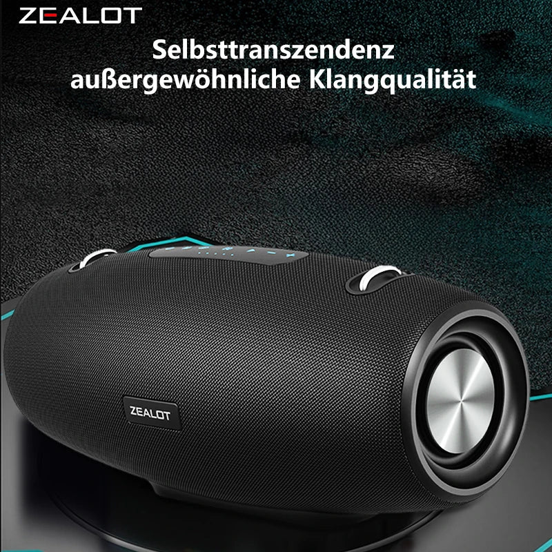 ZEALOT S67 Portable Bluetooth loudspeaker with Shoulder belt Outdoor Waterproof Stereo Sound Strong Bass 40H Playback