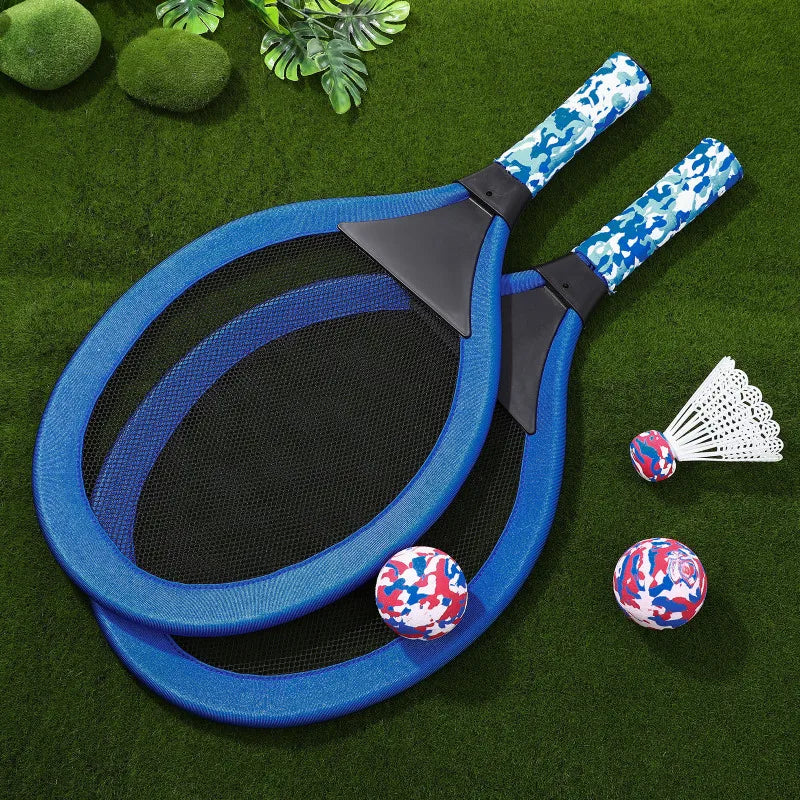 Eva Durable Kids Tennis Rackets Set Lightweight Children Beach Ball Sports Game Plastic Outdoor Racquet Sports Multi