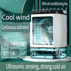 Quiet 3-Speed Portable Air Conditioner Mini Evaporative Cooler Humidifier for Bedroom
