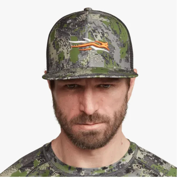 Mens Hunting Hat Camouflage Structured Mesh Baseball Cap Adjustable Classic Mens Fishing Outdoor Sports Hat Breathable