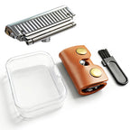 Shavcooo Glide Pro 4D Stainless Steel Safety Razor Eco-friendly Dual Half Shaving Shaver for Men Women Gift kit with Travel Box