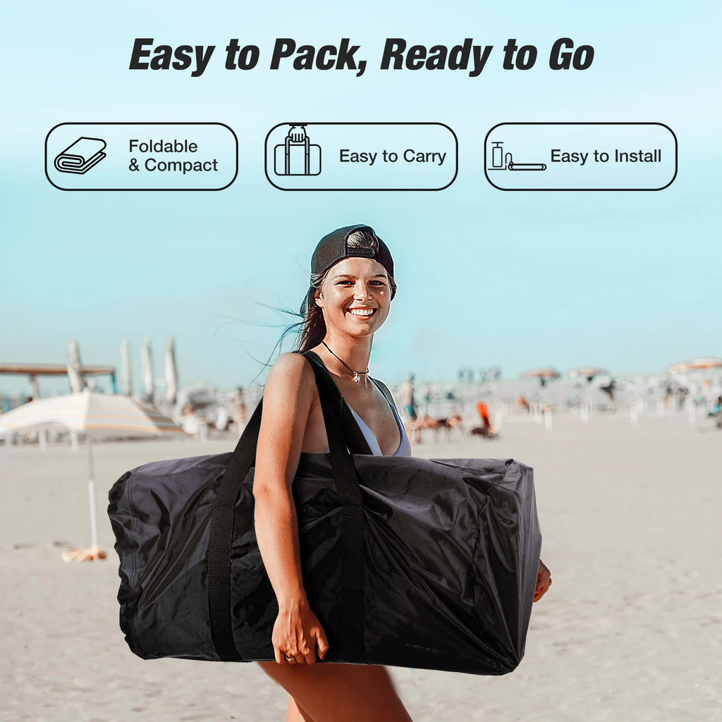 Inflatable Float Air Mattress Ladder+Rope+Pump Water Sports Gear Floating Mat Dock Platform for Lake/Island/Swimming Pool